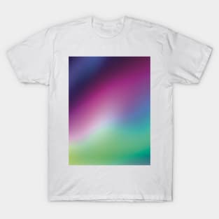 Minimalist Teal Purple Nature Aurora Borealis Northern Lights T-Shirt